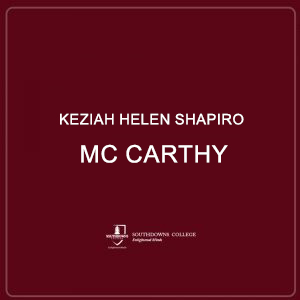 Keziah Helen Shapiro Mc Carthy